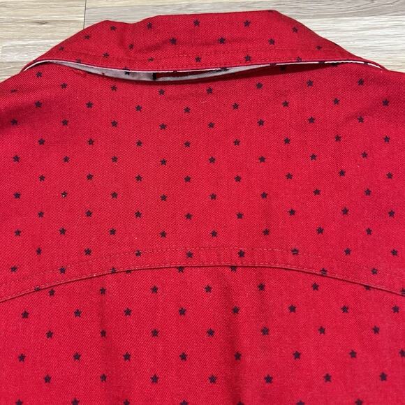 Vintage Wrangler Women’s Reversible Vest Red White Stars Fourth July Sz M - M197 - Picture 8 of 16